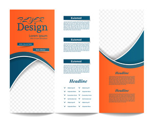 Tri-fold Brochure Template.Corporate business background or cover design can be use for publishing, print and presentation.
