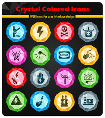 high voltage icon set