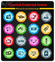 home appliances icon set