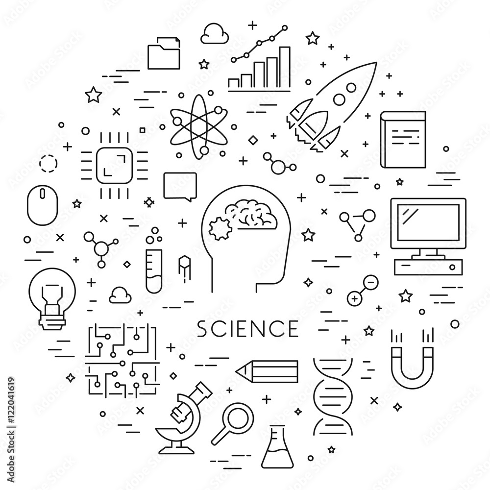 Poster line web concept for science