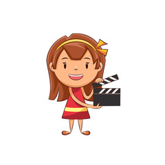 Girl clapperboard