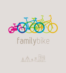 Vélo, logo, identité visuelle, sport, loisirs, famille, randonnée