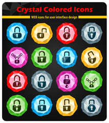 lock icons set