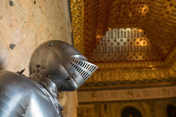 Ancient metal armor - Detail metal helmets