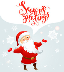 Santa Claus with bubble