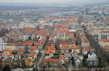 Obraz premium cityscape of Maribor, view from Piramida hill