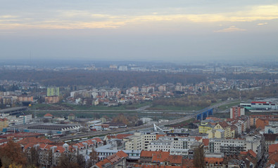 cityscape of Maribor, view from Piramida hill