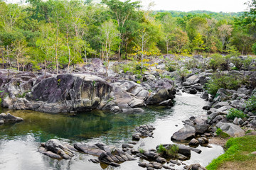 Naklejka na ściany i meble Rock and stream natural at national park