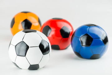 piggy soccer ball on a gray background