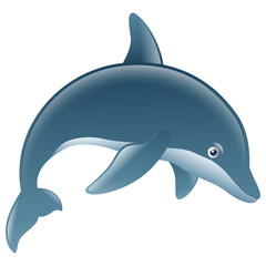 Cartoon dolphin jumping © ajibon