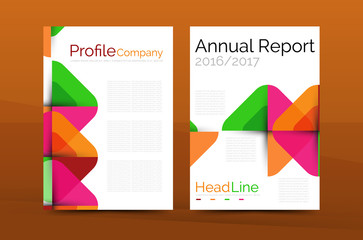 Business annual report cover design template