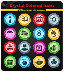 thanksgiving day icon set
