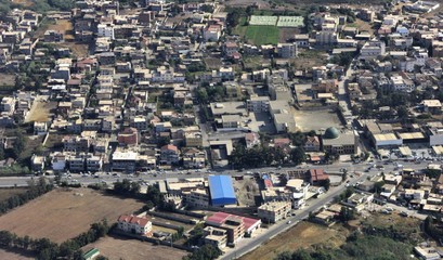 vue aérienne de la banlieue d'alger