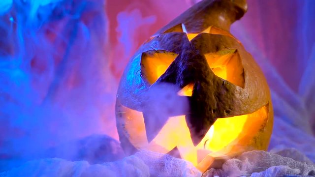 Pumpkin head ready to decorate a holiday hallovin. All Saints Day coming soon, and the night will be fun.