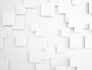 3d blank white sqaures background