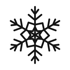 Snowflake icon in simple style on a white background vector illustration