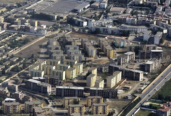 vue aérienne de la banlieue d'alger