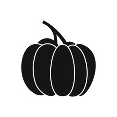 Pumpkin icon in simple style on a white background vector illustration