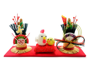 2017年　正月イメージ　年賀状素材