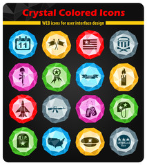 veterans day icon set