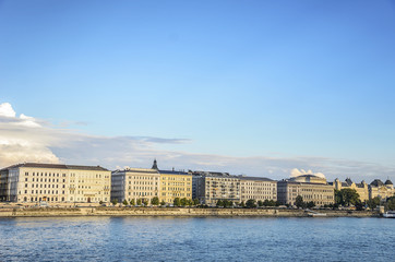Embankment in Budapest.