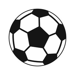 Soccer ball icon in simple style on a white background vector illustration