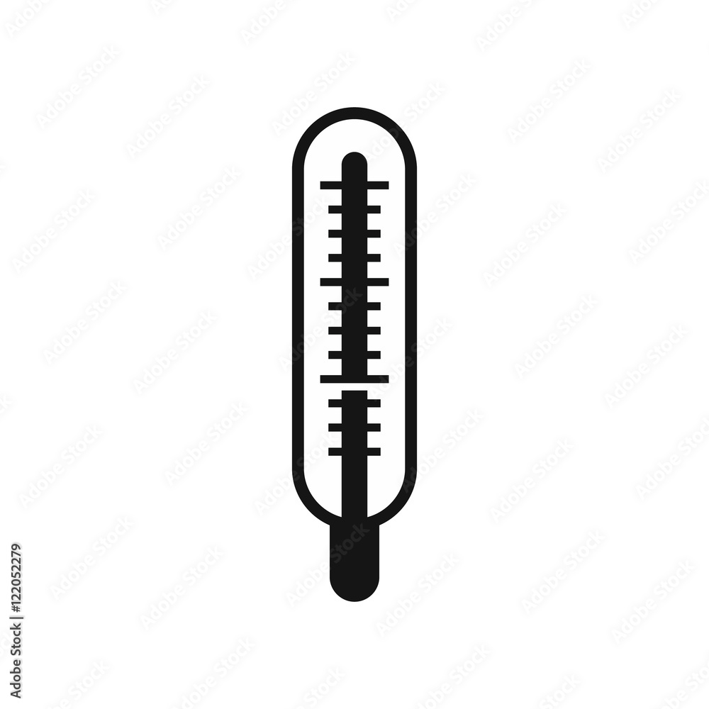 Wall mural medical thermometer icon in simple style on a white background vector illustration