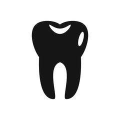 Tooth icon in simple style on a white background vector illustration