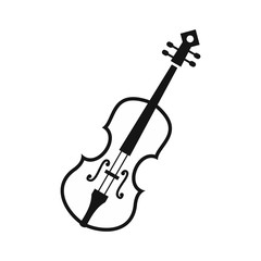 Fototapeta premium Cello icon in simple style on a white background vector illustration