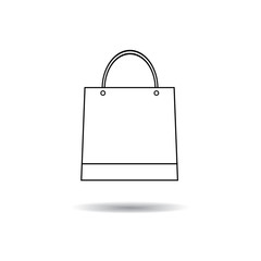 
Shopping bag icon. EPS 10 vector.