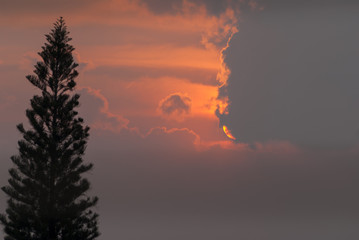 Idyllic Sunset With Dramatic Sky