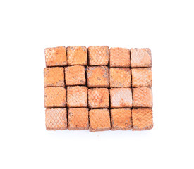 Wafers with chocolate isolated on white background