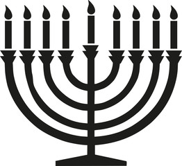 Happy hanukkah candleholder