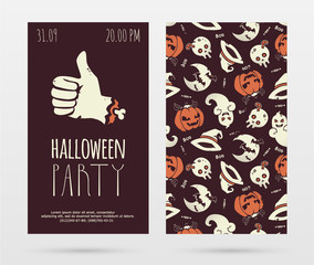 vector halloween party invitation