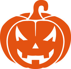 Evil pumpkin with face