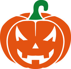 Scary pumpkin with face