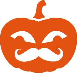 Pumpkin with mustache