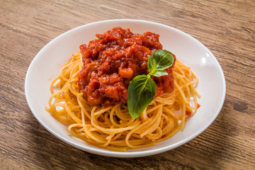 イタリアンパスタ　 アマトリチャーナ　 Spaghetti All'Amatriciana