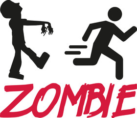 Zombie hunting a man