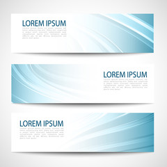 Abstract header blue wave white vector design