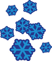 Winter set snowflakes