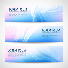 Fototapeta premium Abstract header blue wave white pink blue gradian background vector design