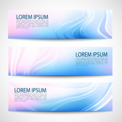 Fototapeta premium Abstract header blue wave white pink blue gradian background vector design