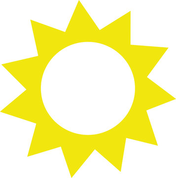Simple light yellow sun icon