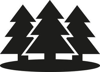 Obraz premium Set of Fir trees