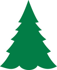 Fir tree christmas tree icon