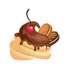 delicious sweet dessert icon vector illustration design