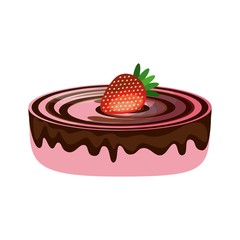 delicious cake sweet icon vector illustration design