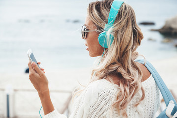 Girl listening music