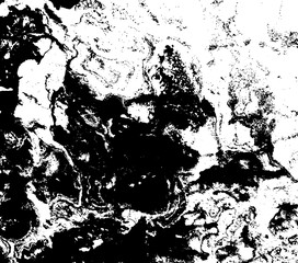 Abstract marble illustration. Vector with marbling textures. Black and white colors.